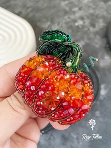 Artisan Embroidery Beaded Brooch Handcrafted Designer Fashion <b>Accessory</b> for Women <b>Wedding</b> Party and Everyday Wear - Product Image 1