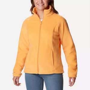 Women's Full Zip Fleece Jacket Solid Color <b>Stand</b> Collar Warm Autumn Outerwear Regular Length Polyester Fabric <b>Coat</b> - Product Image 1