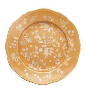 Assiette de service ronde en métal émaillé à motif floral, réutilisable, de qualité alimentaire - Product Image 3
