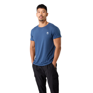 Camiseta Deportiva de Manga Corta para Hombre, Corte Ajustado, para Gimnasio, Entrenamiento, Algodón Suave y Elástico, Suministro al por Mayor OEM - Product Image 1