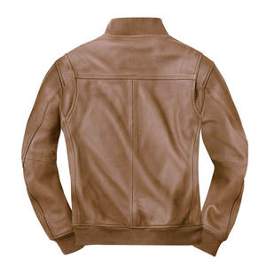 High Quality Customized Logo Stand Collar Front Leather Winter <b>Jacket</b> for Men <b>Sheepskin</b> Waterproof & Breathable - Product Image 3