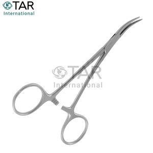 คีมหนีบหลอดเลือด HALSTED Mosquito Hemostat แบบโค้ง 12.5 ซม. คีมผ่าตัดสแตนเลส คีมหนีบหลอดเลือดสำหรับแพทย์ ปลายโค้ง ป้องกันสนิม - Product Image 2