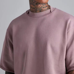 T-shirt en coton à manches courtes et col rond pour homme, couleur unie, coupe classique, décontracté, basique - Product Image 6