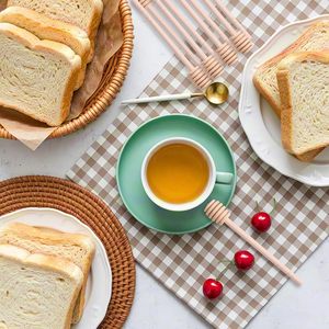 Honey Sticks Dipper Set, 6 Inch Honeycomb Stirrer 4 <b>Pcs</b> with Bamboo Honey Spoons <b>Mini</b> Wooden Wand for Dispense Jar Drizzle - Product Image 3