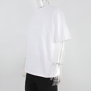 Boxy Hip Hop 180 GSMไหล่กราฟิกเฮฟวี่เวทเสื้อยืดหรูหราเปล่าผ้าฝ้ายที่กําหนดเองStreetwearขนาดใหญ่ผู้ชายPlus - Product Image 4