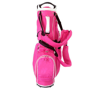 Sac de golf pour femme rose vif de qualité supérieure, léger, imperméable, en PU, avec 7 compartiments, logo personnalisé, sac de golf pour femmes - Product Image 4