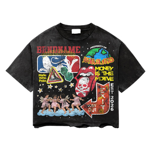 T-shirt personnalisé avec impression DTG grand format pour homme, streetwear, t-shirt personnalisé de haute qualité, impression DTF sur toute la surface, coupe ample, graphismes, ourlet brut - Product Image 6