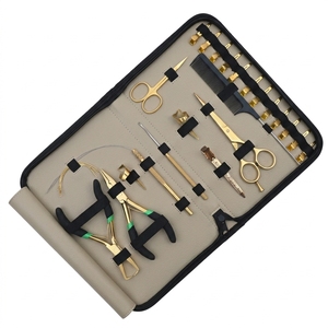 Kit d'accessoires pour extensions capillaires OEM : Pince de retrait d'extensions, Aiguilles à tisser, Ciseaux coupe-fils, Grande pince à cheveux - Product Image 1