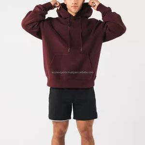 Sweat à capuche en polaire chaud d'hiver à épaules tombantes pour hommes, motif imprimé, logo brodé, vêtements de sport anti-rétrécissement, style athlétique - Product Image 4