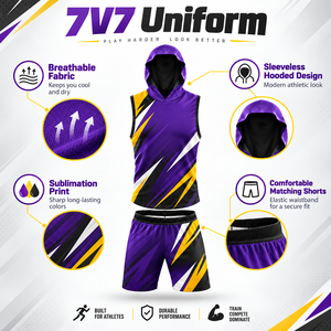 Uniforme de Fútbol 7V7 de Alto Rendimiento con Construcción Ligera, Ajuste Cómodo y Estilo Moderno para Entrenamientos Activos - Product Image 6
