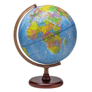 Globe terrestre de bureau en laiton antique, durable, écologique, carte du monde rotative traditionnelle, décoration éducative - Product Image 4