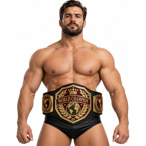 Custom Heritage Laurel Championship <b>Belt</b> <b>Wrestling</b> Boxing MMA Strap Metal Title Plates Custom Logo OEM Wholesale Unisex 50mm - Product Image 1