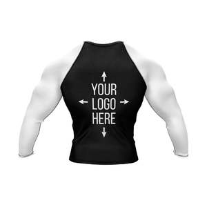 Custom Breathable <b>Long</b> MMA Private Label Compression Rash Guard Shirt UPF50 Protection Polyester/Nylon Silk Screen Printed 240g - Product Image 4