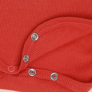 บอดี้สูทแขนยาวทำจากไม้ไผ่อีลาสเทนออร์แกนิกชุดชั้นในเด็กสีเบอร์รี่ - Product Image 4