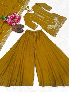 TENNECY Salwar Kameez para Mujer de Material Pesado NC Vichitra con Detalles Hechos a Mano, Reversible, Antiarrugas, de Secado Rápido y Corte Regular - Product Image 4