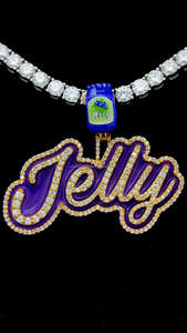 Custom Enamel <b>Pendant</b> <b>Name</b> <b>Necklace</b> Iced Moissanite Jewelry Custom Logo Bail Hip Hop Jewelry Enamel <b>Name</b> <b>Pendants</b> for Gifts - Product Image 2