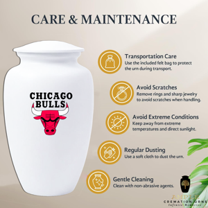 Urne funéraire de style européen pour cendres, urne commémorative de basket-ball Chicago Bulls - Product Image 5
