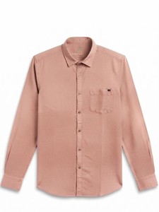Men's Pink Solid Cotton Dress Shirt Full Sleeve Turn-<b>down</b> Collar Breathable Cotton Fabric Smart Casual Summer Wear - Product Image 3
