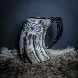 Natural Horn Vinking Drinking Horn Mug-Eco-Friendly Lightweight Polished American Style for Wine <b>Beer</b> Parties Weddings 2026 - Product Image 4