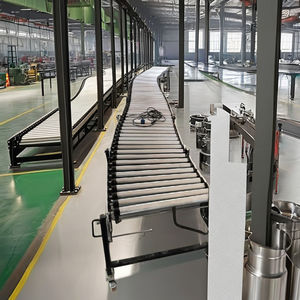 Qingdao étoiles Portable motorisé Flexible 90 degrés rouleau incurvé convoyeur camion chargement déchargement ceinture Skate roues Skate roue - Product Image 6