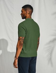 Camisetas de Alto Rendimiento para Hombre, Antiarrugas, Absorbentes de Humedad, Mezcla de Algodón, Manga Corta, Logotipo Personalizado en la Parte Delantera, Servicio OEM - Product Image 4