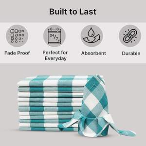 Servilleta de Algodón a Cuadros para Cena Navideña 2026, para Bodas, Restaurantes y Hoteles - Product Image 1