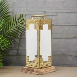 Portavelas de Metal Estilo Vintage, Farol Colgante Decorativo para Uso en Interiores/Exteriores, Decoración Navideña Estilo Rústico - Product Image 4