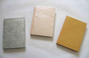 Vintage Style Notebooks Hard Cover Cream Colour Paper With Embossed Design On The Paper As Cover <b>Diary</b> - Product Image 3
