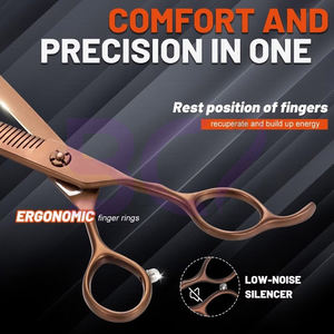 กรรไกรซอยผมสแตนเลสอย่างดี ขนาด 7 นิ้ว คมมาก สำหรับช่างผมมืออาชีพ อุปกรณ์และเครื่องมือสำหรับร้านทำผม - Product Image 4