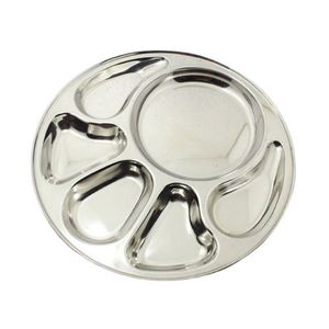 Thalis en acier ensemble de thalis en acier stl compartiment en acier inoxydable thali plateau de nourriture thali plats en acier inoxydable royaume-uni thali plaque tache - Product Image 4