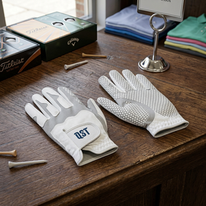 Gants de golf sportifs personnalisés de haute qualité, imprimés en sérigraphie, en cuir véritable, antidérapants, imperméables, durables, à enfiler, pour homme, main gauche - Product Image 3