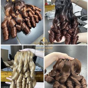 Top produit vapeur rebondissant cheveux bouclés trame cheveux cheveux humains en gros pas de perte pas d'emmêlement - Product Image 6