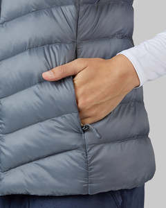 Veste matelassée pour femme, couleur unie gris, fermeture éclair, coupe-vent, vêtement d'extérieur décontracté, 100% nylon, coupe régulière, logo personnalisé - Product Image 4
