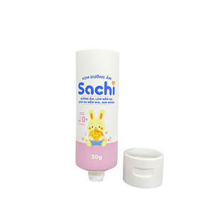 Tube cosmétique en plastique PE blanc, emballage compressible, finition brillante, imprimé, 20g, pour crème et gel - Product Image 4