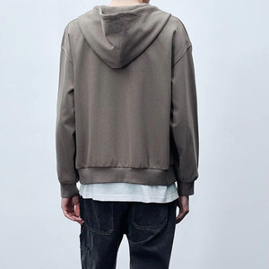 Custom Made French Terry Men's Zipper <b>Hoodie</b> Heavy Weight Pullover Sweatshirts Cotton <b>Lounge</b> Wear Men <b>Oversize</b> Zip up Hoodies - Product Image 2