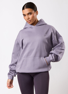 Custom Logo Active <b>Workout</b> Fleece Pullover Sweatshirts Cotton Heavyweight Oversized Cotton <b>Hoodie</b> for Women - Product Image 3
