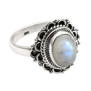 Natural Rainbow Moonstone Gemstone <b>Ring</b> Made of 925 Sterling <b>Silver</b> Handmade Vintage Boho Designer <b>Ring</b> For Women And <b>Men</b> - Product Image 1