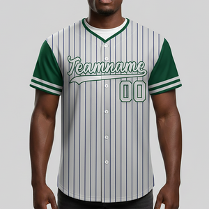 Conjuntos de Camisetas de Béisbol Cortas con Rayas Impresas Personalizadas 2026, Nombre y Número Personalizados, Transpirables, 100% Poliéster, Tallas Grandes, Verano - Product Image 5