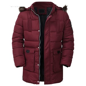 Parka réversible coupe-vent pour homme 2025 – Manteau en nylon couleur unie avec fermeture éclair, long et décontracté, grande taille, pour l'extérieur, avec doublure polaire - Product Image 3