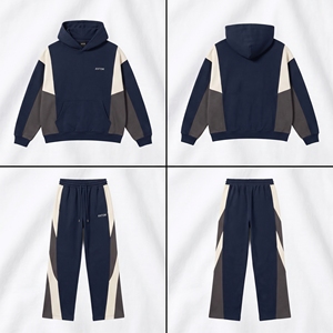 Conjunto Deportivo Casual para Hombre, Estampado, Transpirable, de Invierno, con Capucha, Chaqueta y Pantalones con Cierre Completo, 2 Piezas, Elástico en 4 Direcciones - Product Image 5