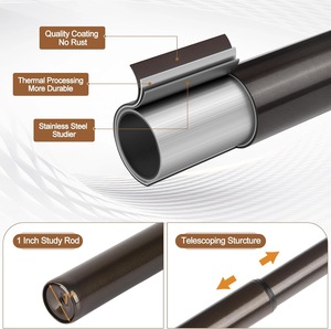 Barra de Cortina Extensible Industrial de 25 mm con Ojales para Cortinas Opacas - Product Image 5