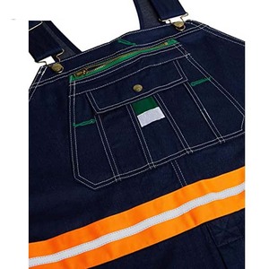 Salopette de travail haute visibilité durable pour hommes, pantalon de sécurité réfléchissant, multipoches, utilitaire, cargo, pour la construction - Product Image 4