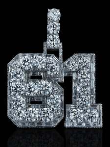 Colgante de Diamante de Laboratorio con Corte Brillante Redondo de 61 Quilates, Color D, Certificado IGI, Oro Sólido, Completamente de Diamantes, Colgante Personalizado de Lujo Unisex - Product Image 1