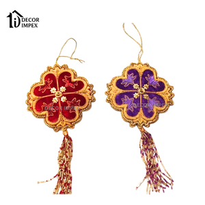 Bohemio rojo de lujo hecho a mano con bordado indio - Product Image 5