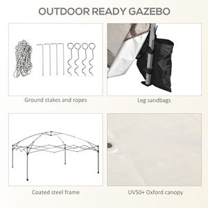 Portable 10x10 Pop-Up Gazebo <b>Canopy</b> <b>Tent</b> with Netting and Wheeled Bag for Parties - Product Image 6