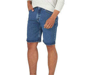Men's Ripped Denim Bermuda Shorts Mid Waist <b>Button</b> <b>Fly</b> Casual Style Patchwork Cotton Fabric Woven Material - Product Image 1