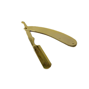 Navaja de afeitar plegable de una sola hoja con mango de metal y logotipo personalizable ajustable para hombre - Product Image 3