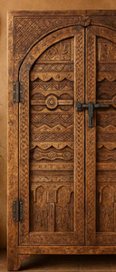 Meubles de haute qualité, armoires de salon en bois massif, armoires de style rotin avec boîtes de rangement et tiroirs de rangement, décorations pour la maison - Product Image 5