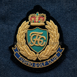 Fushio Golf Club Embroidered Patch <b>Sew</b>-On Fabric Badge Circular Luxury Design For Garment - Product Image 5