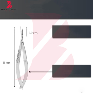 Tijeras de belleza con muelle de acero inoxidable de hojas curvas 2026, OEM ODM, la mejor calidad en color plateado, producto personalizable - Product Image 4